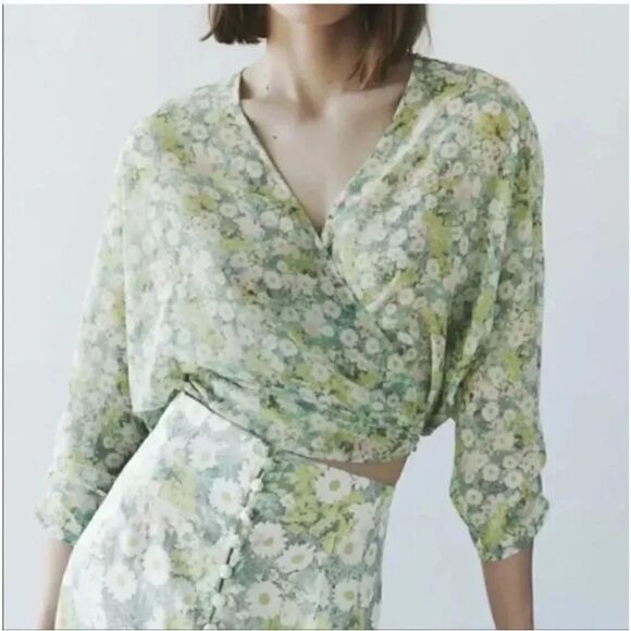 ZARA FLORAL PRINT SKIRT - Picture 11 of 16